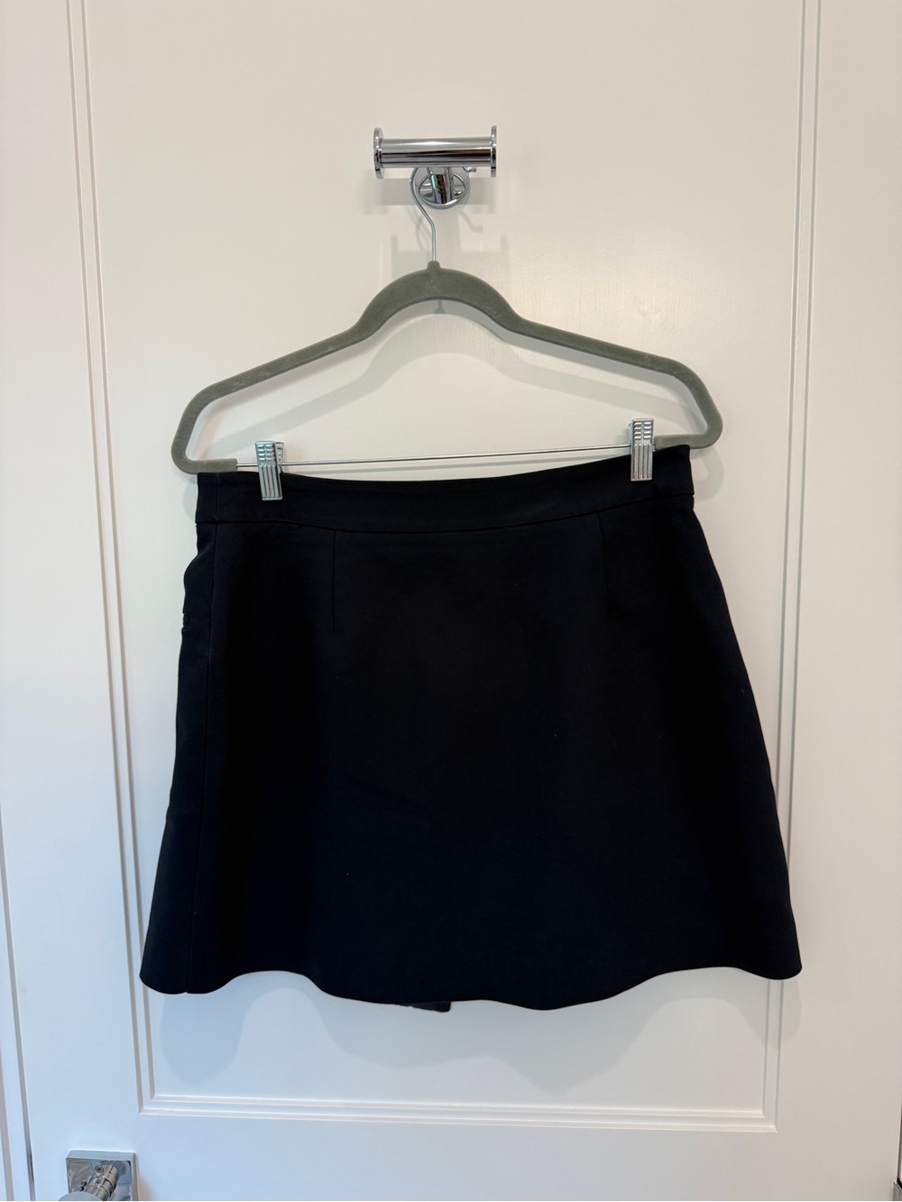ZARA Navy Blue Mini Skirt with Button Details Size Large - Picture 4 of 4